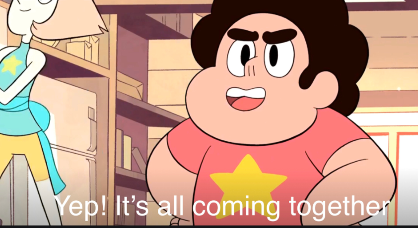 High Quality steven universe its all coming together Blank Meme Template