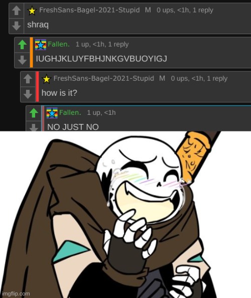 *WHEEZE i got my friend to search "shraq" | image tagged in laughing ink sans | made w/ Imgflip meme maker