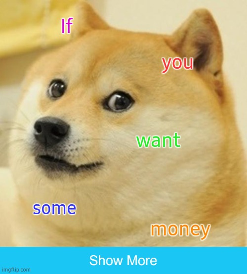 To Be Honest I don't have a lot. | If; you; want; some; money | image tagged in memes,doge,you fool you fell victim to one of the classic blunders | made w/ Imgflip meme maker