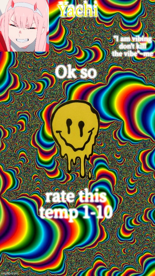 Yachi temp | Ok so; rate this temp 1-10 | image tagged in yachi temp | made w/ Imgflip meme maker