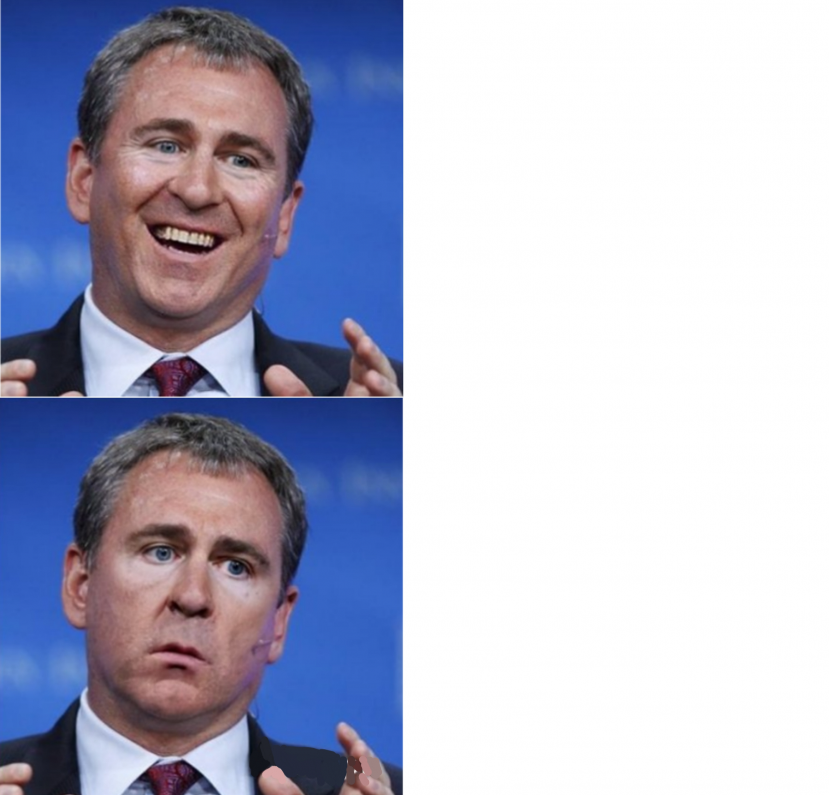 High Quality Ken Griffin shits himself Blank Meme Template