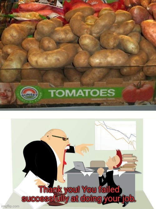 image tagged in thank you you failed successfully at doing your job | made w/ Imgflip meme maker