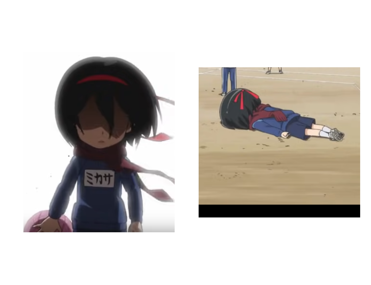 Mikasa dodgeball Blank Meme Template