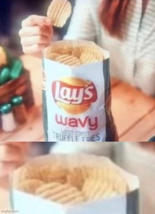is that a... no it couldn't be a... it is a... FULL BAG OF LAY'S CHIPS!!! ??? | image tagged in middle school | made w/ Imgflip meme maker