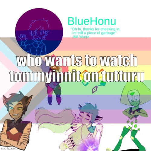 https://tutturu.tv/i/rIJyyCwi WAIT I CAN'T POST IN MSMG WHAT HAPPENED | who wants to watch tommyinnit on tutturu | image tagged in bluehonu announcement temp 2 0 | made w/ Imgflip meme maker