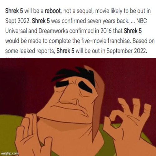 at least is will be shrek 5 | image tagged in stop reading the tags | made w/ Imgflip meme maker