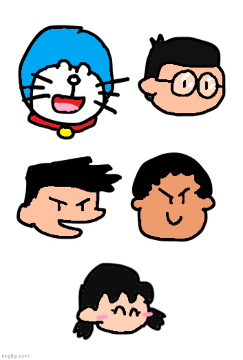 Can you guys name all of them :3 | image tagged in drawings,doraemon | made w/ Imgflip meme maker