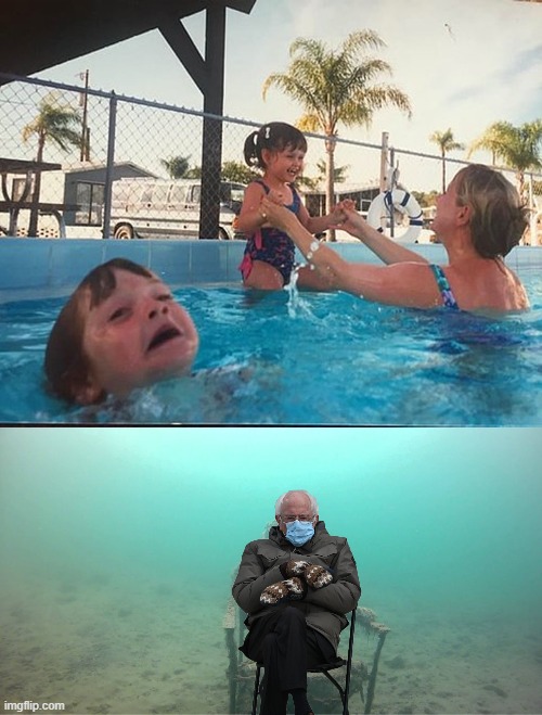 Mother Ignoring Kid Drowning In A Pool | image tagged in mother ignoring kid drowning in a pool | made w/ Imgflip meme maker