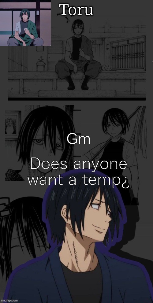 benimaru temp made by yachi | Does anyone want a temp¿; Gm | image tagged in benimaru temp made by yachi | made w/ Imgflip meme maker