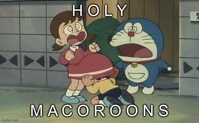 Doraemon Pollón | H O L Y; M A C O R O O N S | image tagged in doraemon poll n | made w/ Imgflip meme maker