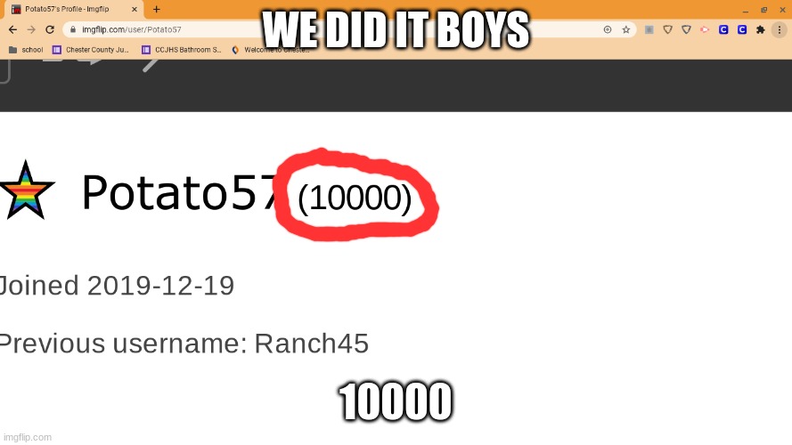WE DID IT | WE DID IT BOYS; 10000 | image tagged in imgflip,imgflip points | made w/ Imgflip meme maker