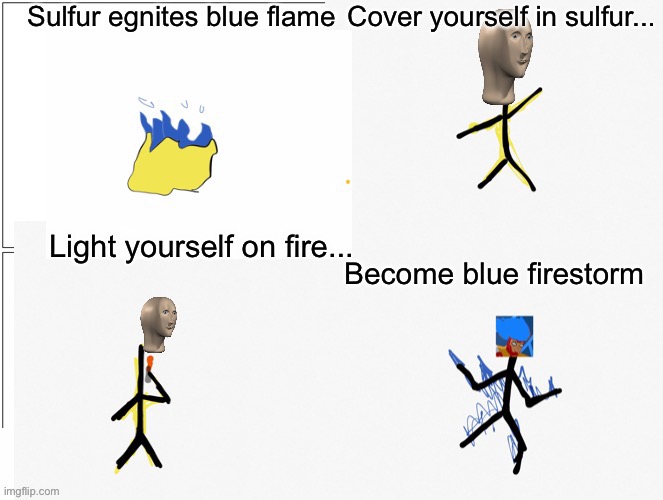 Blue firestorm | image tagged in stonks,fun | made w/ Imgflip meme maker