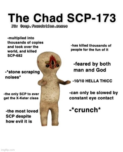 oh wow | image tagged in memes,chad,scp | made w/ Imgflip meme maker