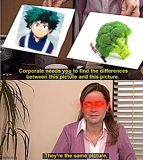 Roasting Mha Characters Part 3 | image tagged in memes,they're the same picture,deku,broccoli,mha | made w/ Imgflip meme maker