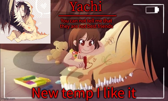 Yachis scp 682 and scp 053 temp | New temp I like it | image tagged in yachis scp 683 and scp 053 temp | made w/ Imgflip meme maker