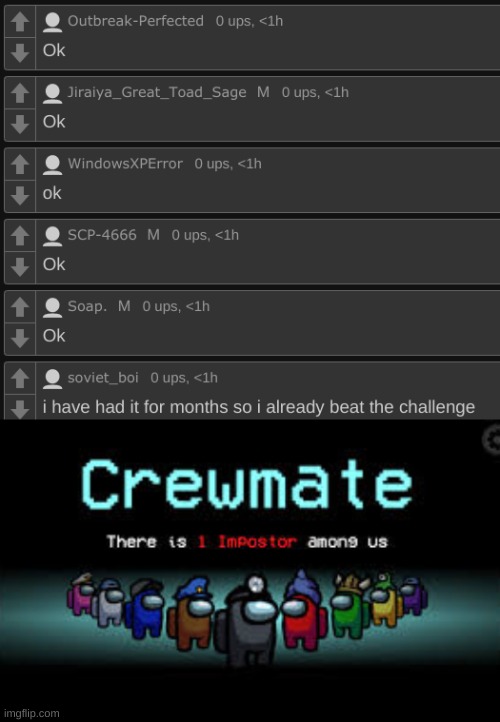 sus. | image tagged in memes,among us,comments | made w/ Imgflip meme maker