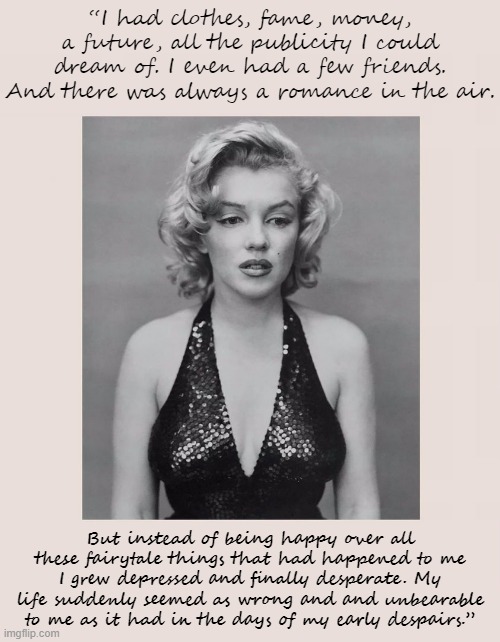 Marilyn Monroe depressed Blank Meme Template