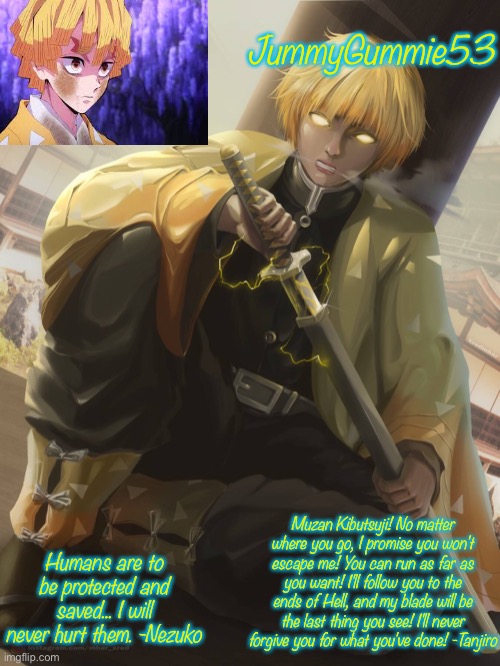 JummyGummie53’ Zenitsu temp Blank Meme Template