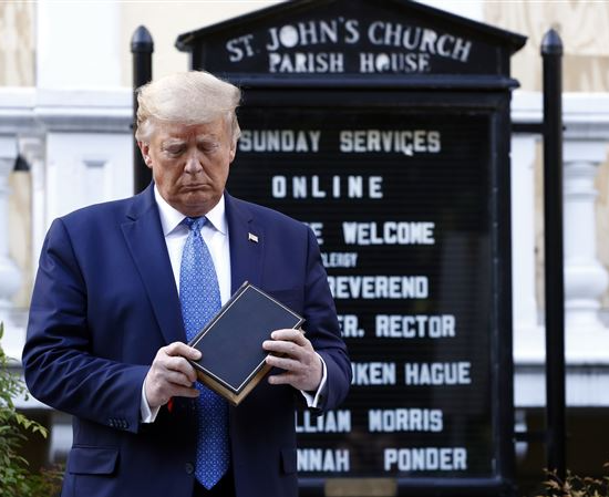 Trump Bible St. John's Church Blank Meme Template