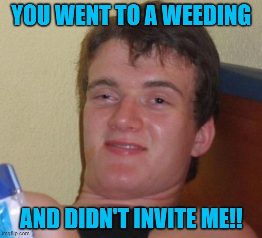 10 Guy Meme | YOU WENT TO A WEEDING AND DIDN'T INVITE ME!! | image tagged in memes,10 guy | made w/ Imgflip meme maker