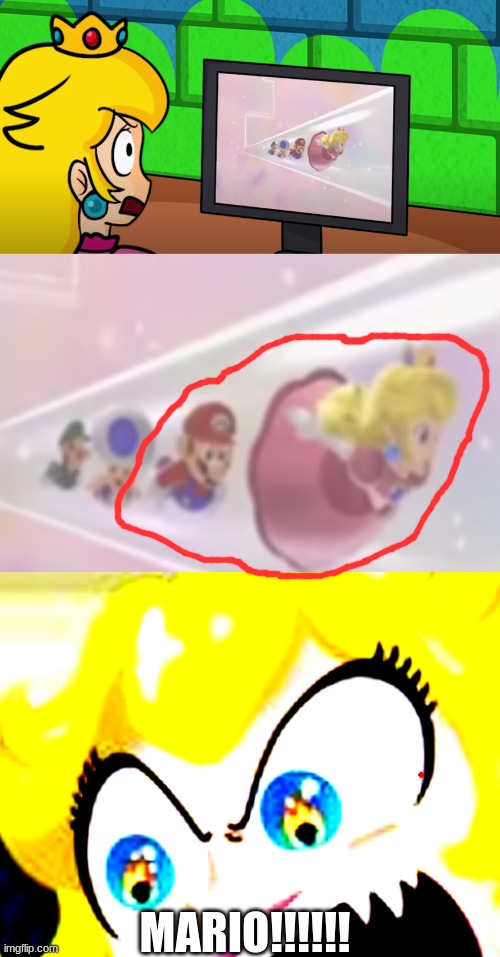 mario looked under peach's dress in mario 3d world | MARIO!!!!!! | image tagged in mario,princess peach | made w/ Imgflip meme maker
