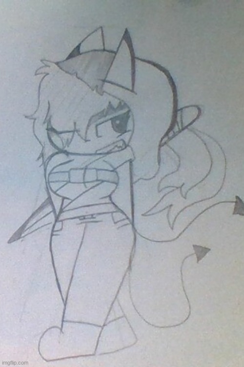 She's a fookin work in progress, but here is Mino's sister Zisk. | image tagged in zisk | made w/ Imgflip meme maker