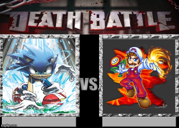 both being able to use every powerup or form from each of their game | image tagged in death battle | made w/ Imgflip meme maker