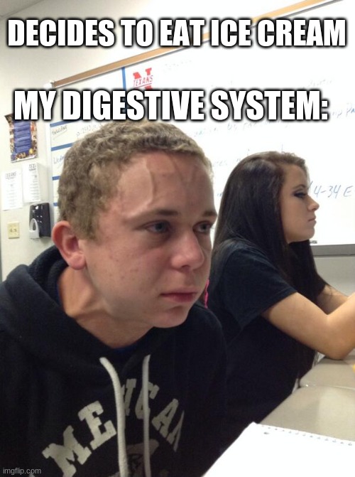 Digestive system | DECIDES TO EAT ICE CREAM; MY DIGESTIVE SYSTEM: | image tagged in hold fart | made w/ Imgflip meme maker