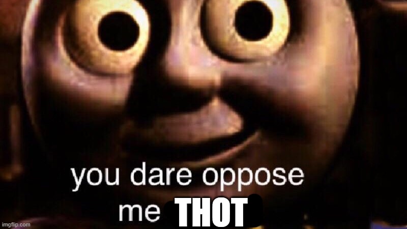 You dare oppose me mortal | THOT | image tagged in you dare oppose me mortal | made w/ Imgflip meme maker