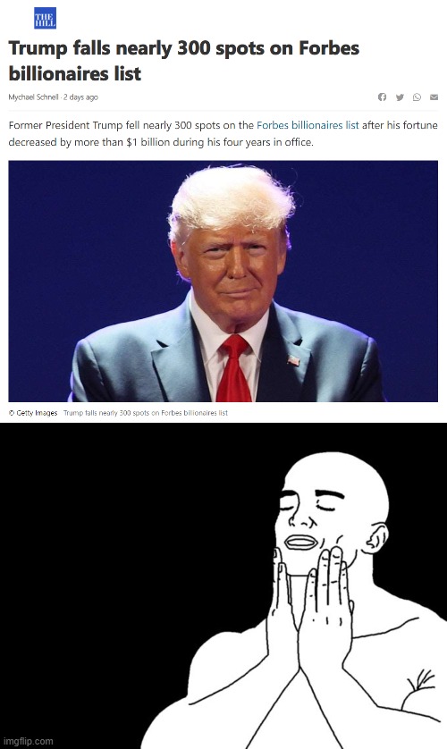 noice | image tagged in trump loses money while president,satisfaction | made w/ Imgflip meme maker