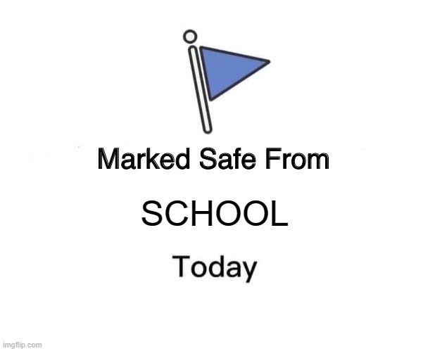Marked Safe From Meme | SCHOOL | image tagged in memes,marked safe from | made w/ Imgflip meme maker