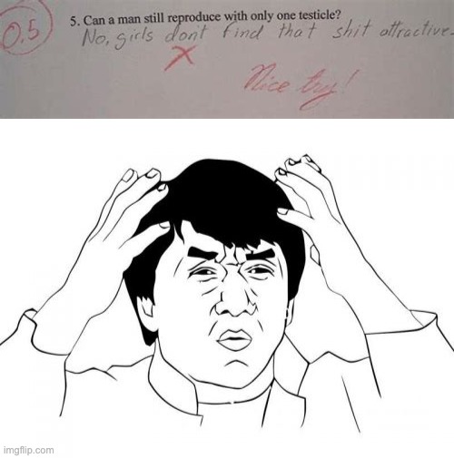 Kids and their test answers my god | image tagged in memes,jackie chan wtf,wtf,what the fuck did you just bring upon this cursed land,stop reading the tags | made w/ Imgflip meme maker