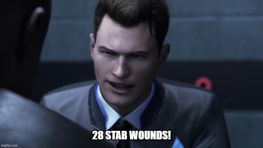 28 stab wounds | 28 STAB WOUNDS! | image tagged in 28 stab wounds | made w/ Imgflip meme maker