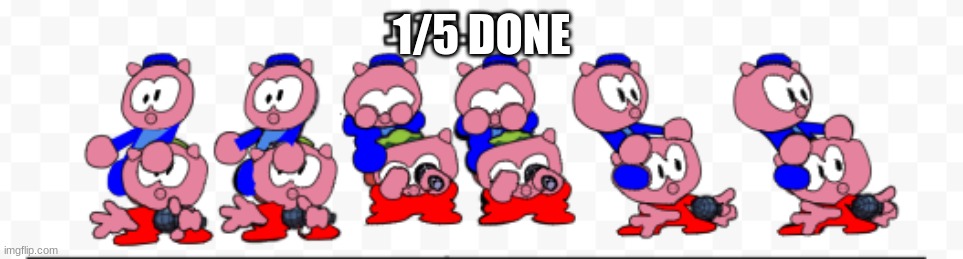 idle is done | 1/5 DONE | image tagged in roblox piggy,roblox,friday night funkin,mods | made w/ Imgflip meme maker