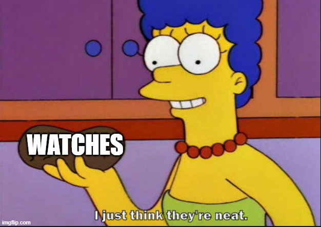 I just think they're neat | WATCHES | image tagged in i just think they're neat | made w/ Imgflip meme maker