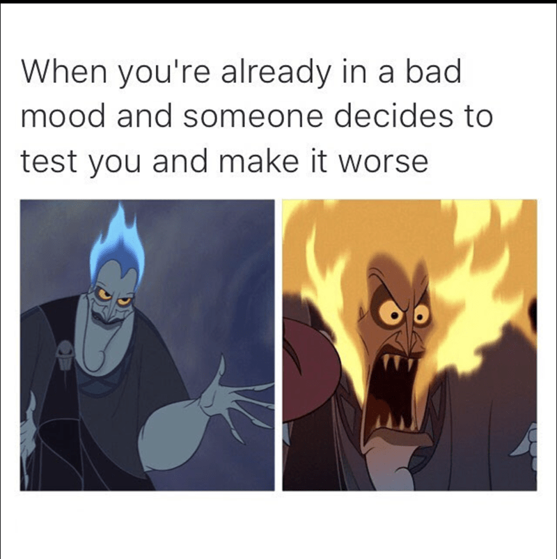 High Quality bad mood Blank Meme Template