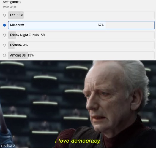 best game by far | image tagged in i love democracy | made w/ Imgflip meme maker