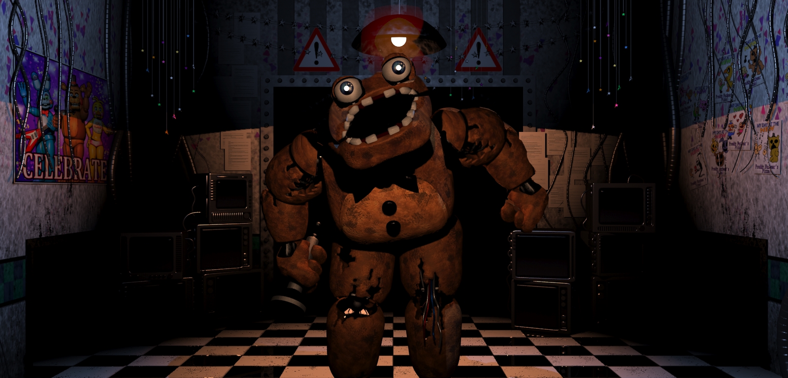 Cursed Freddy Fazbear Blank Meme Template