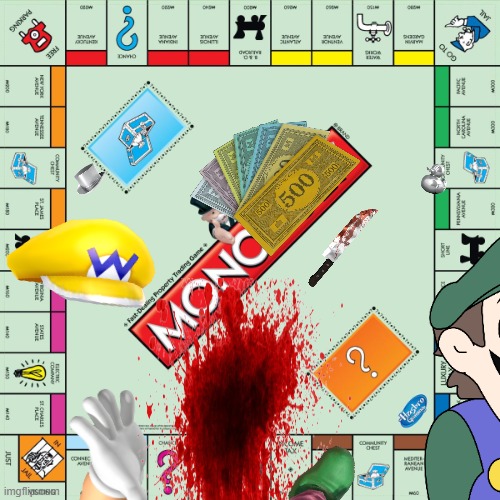 Game night doesn't go as planned.mp3 | image tagged in monopoly,memes,wario dies | made w/ Imgflip meme maker