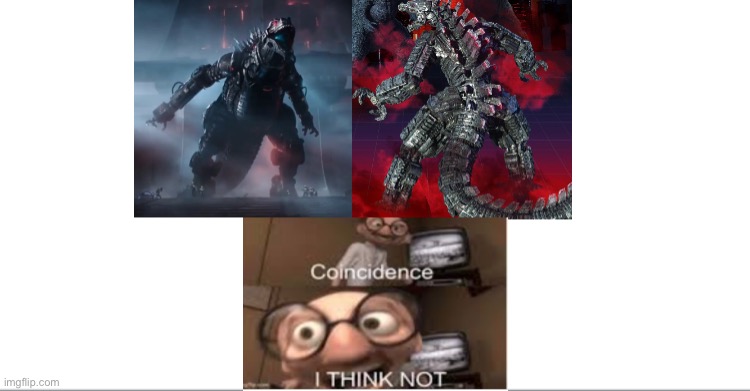 Only people who have seen both Ready Player One and Godzilla vs Kong will get this | image tagged in godzilla vs kong,coincidence i think not | made w/ Imgflip meme maker