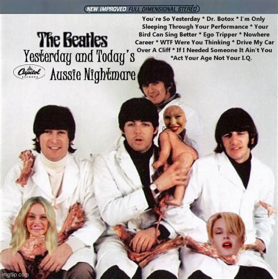 If Kylie Inspired A Beatles' Album | image tagged in the beatles anti-kylie parody album cover,the beatles,yesterday,bad album art,kylie minogue,parody | made w/ Imgflip meme maker