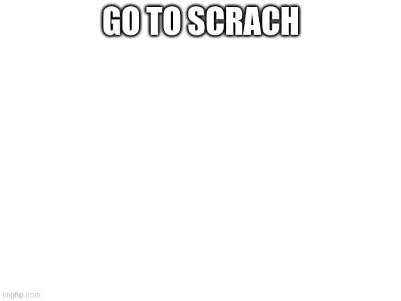 Blank White Template | GO TO SCRACH | image tagged in blank white template | made w/ Imgflip meme maker