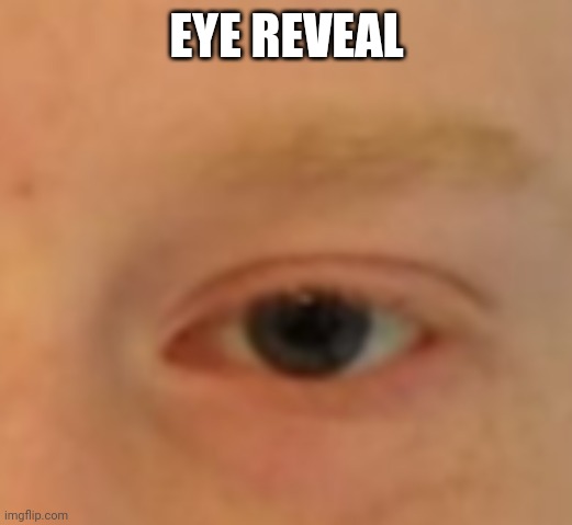 Eye reveal | EYE REVEAL | image tagged in face reveal,eyes | made w/ Imgflip meme maker