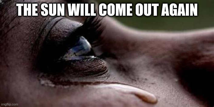 Republican tears | THE SUN WILL COME OUT AGAIN | image tagged in republican tears | made w/ Imgflip meme maker