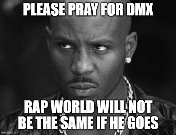 That look you give | PLEASE PRAY FOR DMX; RAP WORLD WILL NOT BE THE SAME IF HE GOES | image tagged in that look you give | made w/ Imgflip meme maker