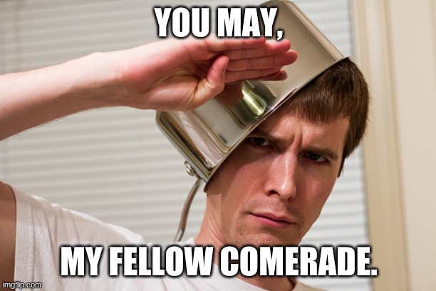 sir yes sir | YOU MAY, MY FELLOW COMERADE. | image tagged in sir yes sir | made w/ Imgflip meme maker