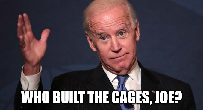 Who Built the Cages? | WHO BUILT THE CAGES, JOE? | image tagged in joe biden | made w/ Imgflip meme maker