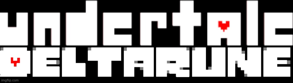 heh. | image tagged in undertale logo but,deltarune logo but,undertale,deltarune,different fonts,oh wow are you actually reading these tags | made w/ Imgflip meme maker