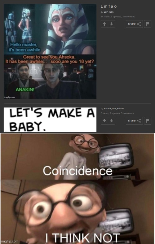 oh shit XD | image tagged in coincidence i think not | made w/ Imgflip meme maker