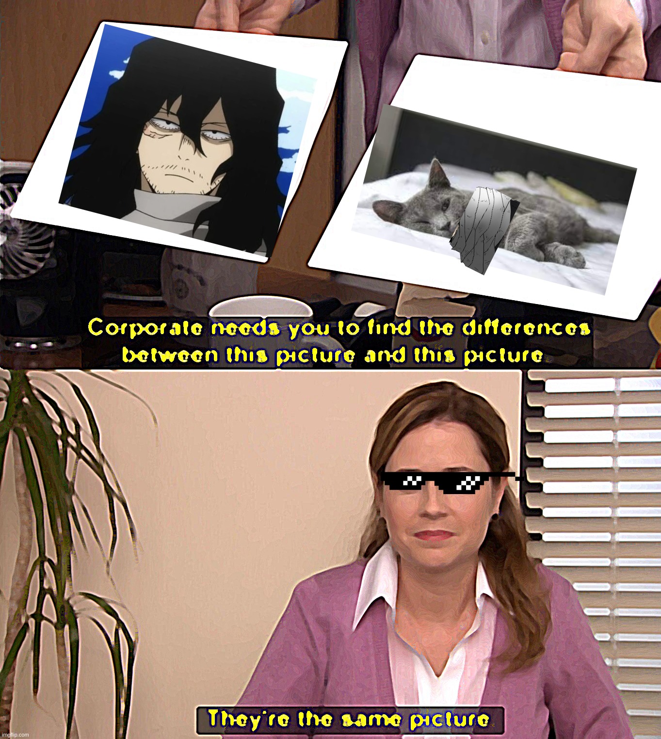 Roasting Mha Characters Part 4 | image tagged in memes,they're the same picture,mha,cat | made w/ Imgflip meme maker